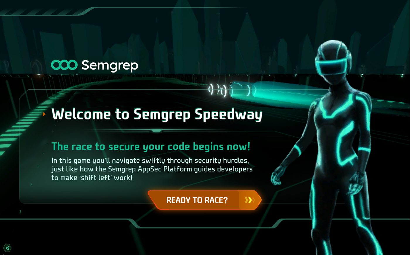 Semgrep Speedway racing game